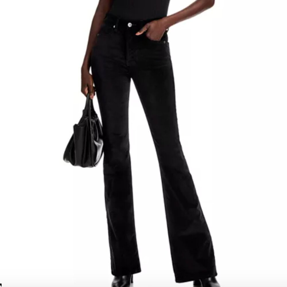 Veronica Beard Black Flare Wide-Leg Jeans